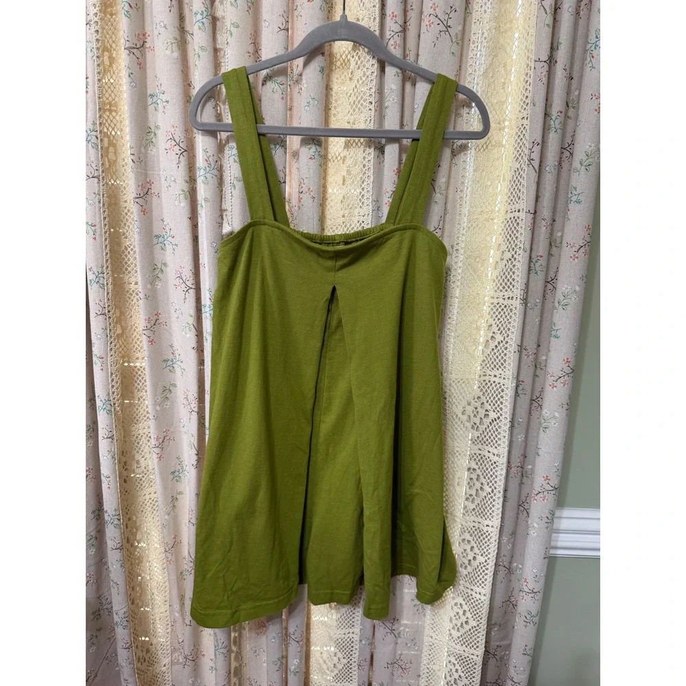 Free People FP Beach Cardamom Seed Romper Olive Green Pockets Small